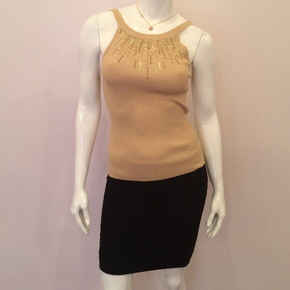 Cache Shimmery Sequin Pearl Top - Picture 2 of 5